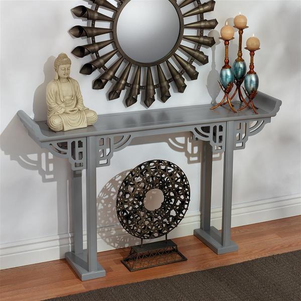 Design Toscano Forbidden City Asian Console Table: Grey MH510694